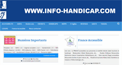 Desktop Screenshot of info-handicap.com