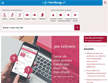 Tablet Screenshot of info-handicap.ch